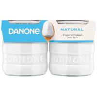 Yogur original natural enriquecido DANONE, pack 2x135 g