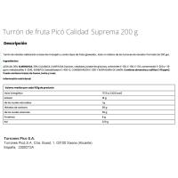 Turrón de fruta suprema PICÓ, caja 200 g