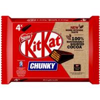Barritas Chunky de chocolate con leche KIT KAT, pack 4x40 g