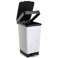 Cubo de basura con pedal Smart Marble, capacidad de 25 litros TATAY, 26x36x47 cm