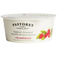 Yogur artesano sabor frambuesa PASTORET, tarrina 125 g