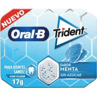 Chicle de menta TRIDENT Oral-B, paquete 17 g