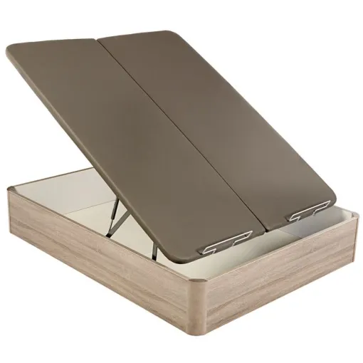Canapé abatible madera al suelo 3D doble tapa 150x190 Britania PIKOLIN