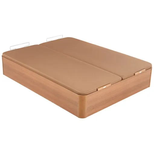 Canapé abatible madera al suelo 3D doble tapa 150x190 Cerezo PIKOLIN