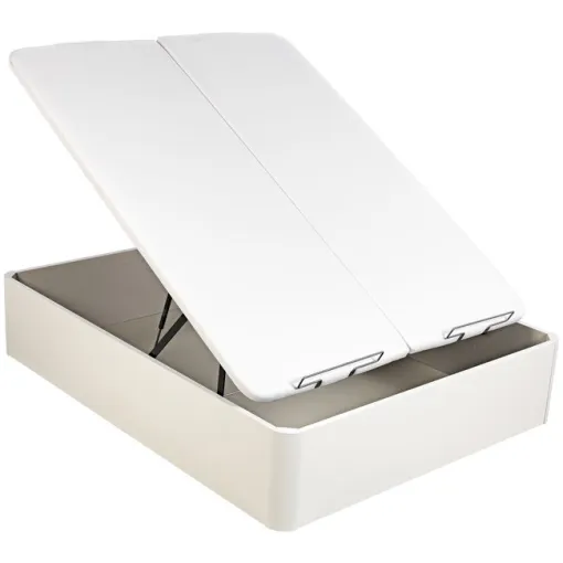 Canapé abatible madera al suelo Supra doble tapa 150x190 Blanco PIKOLIN