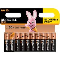 Pila alcalina Plus Power LR06 (AA) DURACELL, pack 10 uds