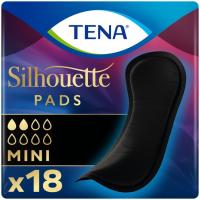 Compresa de incontinencia mini negra TENA, paquete 18 uds