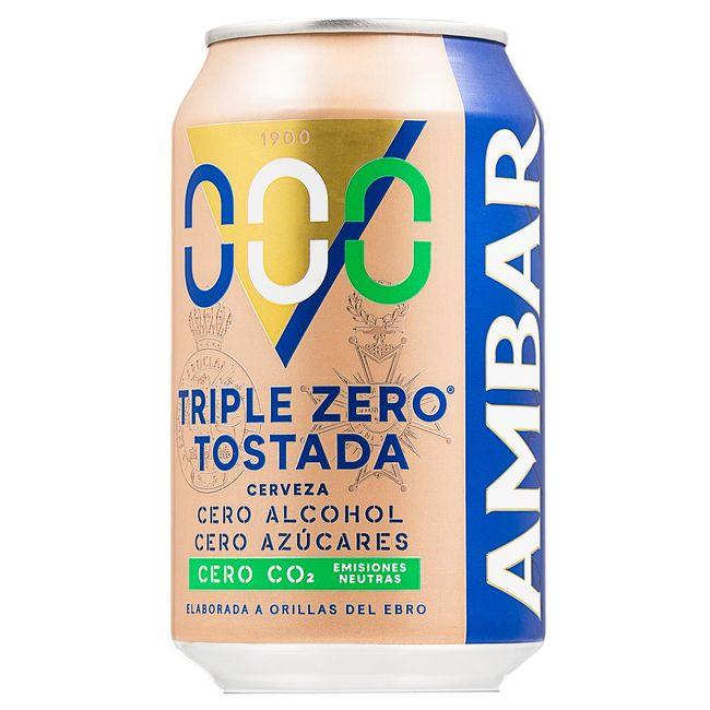 precios Cerveza Triple Cero Tostada Ambar, Lata 33 Cl en Eroski