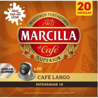 Café largo compatible Nespresso MARCILLA, caja 20 uds