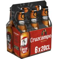 Cerveza especial CRUZCAMPO, pack 6x20 cl