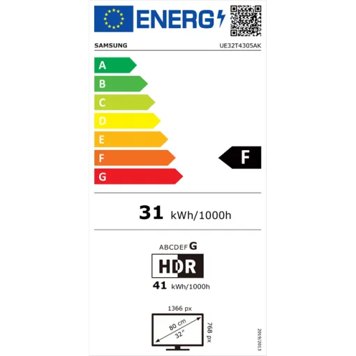 SAMSUNG UE32T4305AKXXC HD Smart 32" led telebista