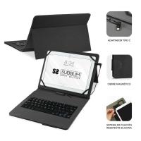 Funda para tablet 10,1" negra con teclado, Keytab Pro USB SUBBLIM