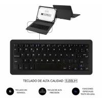 SUBBLIM Keytab Pro USB tableterako zorro beltza 10,1" teklatuarekin