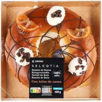 Roscón de nata con cacao EROSKI SELEQTIA, 480 g