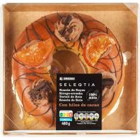 Roscón de nata con cacao EROSKI SELEQTIA, 480 g