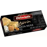 Turrón de nata-nuez DELAVIUDA, caja 250 g