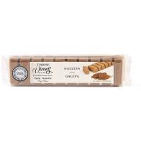 Turrón de galleta especial alargado VICENS, tableta 300 g