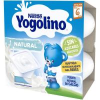 Yogolino sin azúcar natural NESTLÉ, pack 4x100 g
