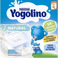 Yogolino sin azúcar natural NESTLÉ, pack 4x100 g
