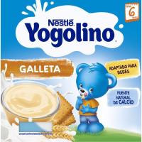 Yogolino natillas con galleta NESTLÉ, pack 4x100 g