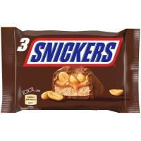 Chocolatina SNICKERS, pack 3x50 g