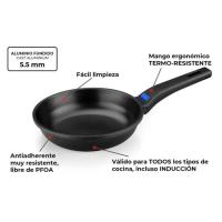 Sartén de aluminio fundido Solid +, apta para todo tipo de cocinas MONIX, Ø18 cm