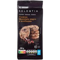 Galleta Cookie de avellanas Eroski SELEQTIA, paquete 184 g