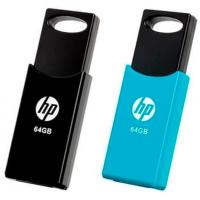Pendrive negro/azul USB 2.0 de 64 GB V212W HP, Pack 2 uds