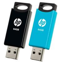 Pendrive negro/azul USB 2.0 de 64 GB V212W HP, Pack 2 uds