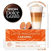 Café Latte caramel DOLCE GUSTO, caja 16 monodosis