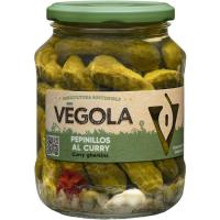 Pepinillos agridulces al curry VEGOLA, frasco 345 g