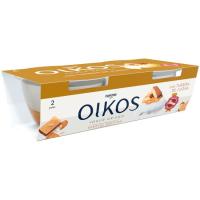 Griego tricapa turrón, almendras y caramelo OIKOS, pack 2x115 g