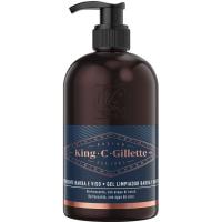 Gel limpiador barba y rostro KING C GILLETTE, dosificador 350 ml