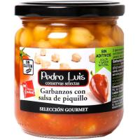 Garbanzos c/salsa pimiento del piquillo PEDRO LUIS, frasco 250 g