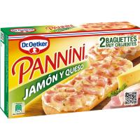 Panninis de jamón-queso DR. OETKER, pack 2x125 g