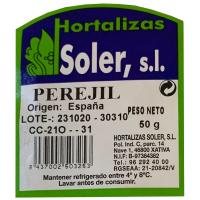 HORTALIZAS SOLER perrexila, poltsa 50 g