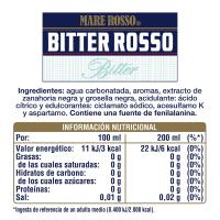 Bitter sin azúcar MARE ROSSO, pack 4x20 cl