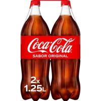 Refresco de cola COCA COLA, pack 2x1,25 litros