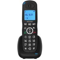 ALCATEL XL535 haririk gabeko telefono beltza, tekla handiak