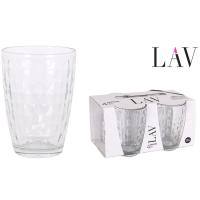 Vaso 41 cl Artemis, vidrio labrado transparente LAV, pack 4 uds
