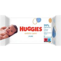 1 caja con 4 paquetes Huggies Pure Extra Care Toallitas para Bebé 3 x 56 toallitas por paquete 
