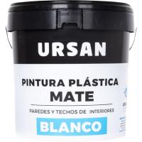 Pintura plástica para interiores, blanco mate URSAN, 15 litros