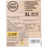 Langostino blanco 30-40 GGN EROSKI NATUR, bandeja 900 g