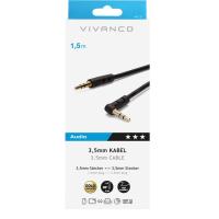Cable de audio jack 3,5 mm estéreo, 46137 VIVANCO, 1,5 metros