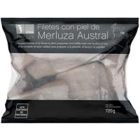 Filete de merluza austral con piel LA SIRENA, bolsa 720 g