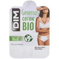 Sujetador mujer con aro algodón orgánico, blanco DIM, talla 100B
