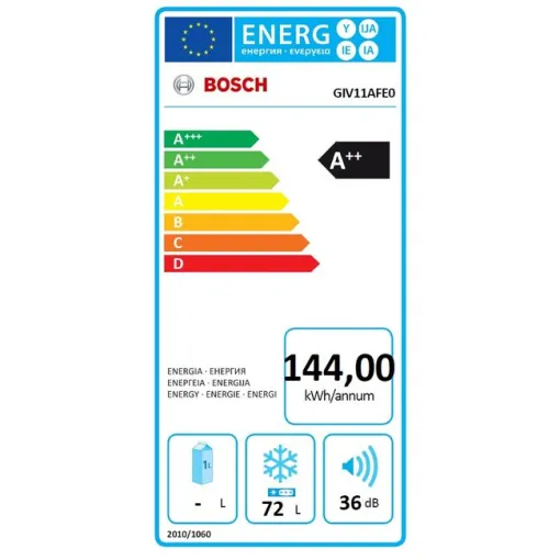 Congelador vertical integrable GIV11AFEO BOSCH