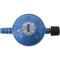 Regulador de botella azul de gas 28 g/cm² con válvula de seguridad, blister 1 ud