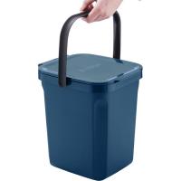 Cubo de basura azul, capacidad de 10 litros DENOX, 23,5x26,5x28,5 cm