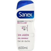 Gel dermo micelar SANEX, bote 600 ml